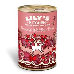 Lily's Kitchen Vådfoder Til Voksne Hunde Venison & Wild Boar Terrine 400g